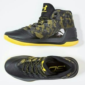 Under Armour Curry 3 Mid Camo/Black & Yellow